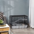 thumbnail image 2 of PawHut Cage pour Hamster à 3 Niveaux avec Accessoires, Rampes, Gris, 2 of 9