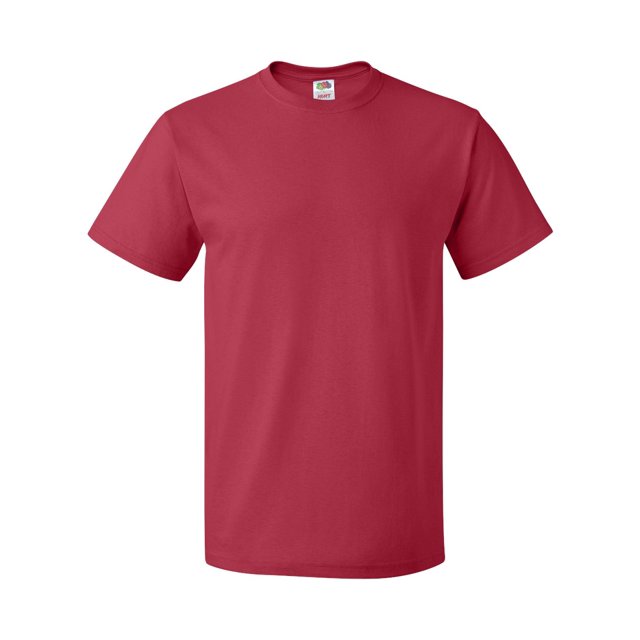Fruit Of The Loom T-Shirt à Manches Courtes en Coton HD pour Hommes, m, Rouge Vif