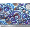 thumbnail image 2 of Soimoi Polyester Crepe Fabric Artistic Paisley Decor Fabric Printed Yard 52 Inch Wide, 2 of 3