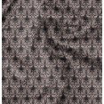 thumbnail image 1 of Soimoi Gray Rayon Fabric Palmette Damask Print Fabric by Yard 56 Inch Wide, 1 of 6