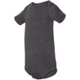 thumbnail image 2 of Bella Canvas Baby Jersey One Piece, 12-18, Dark Grey Heather, 2 of 3