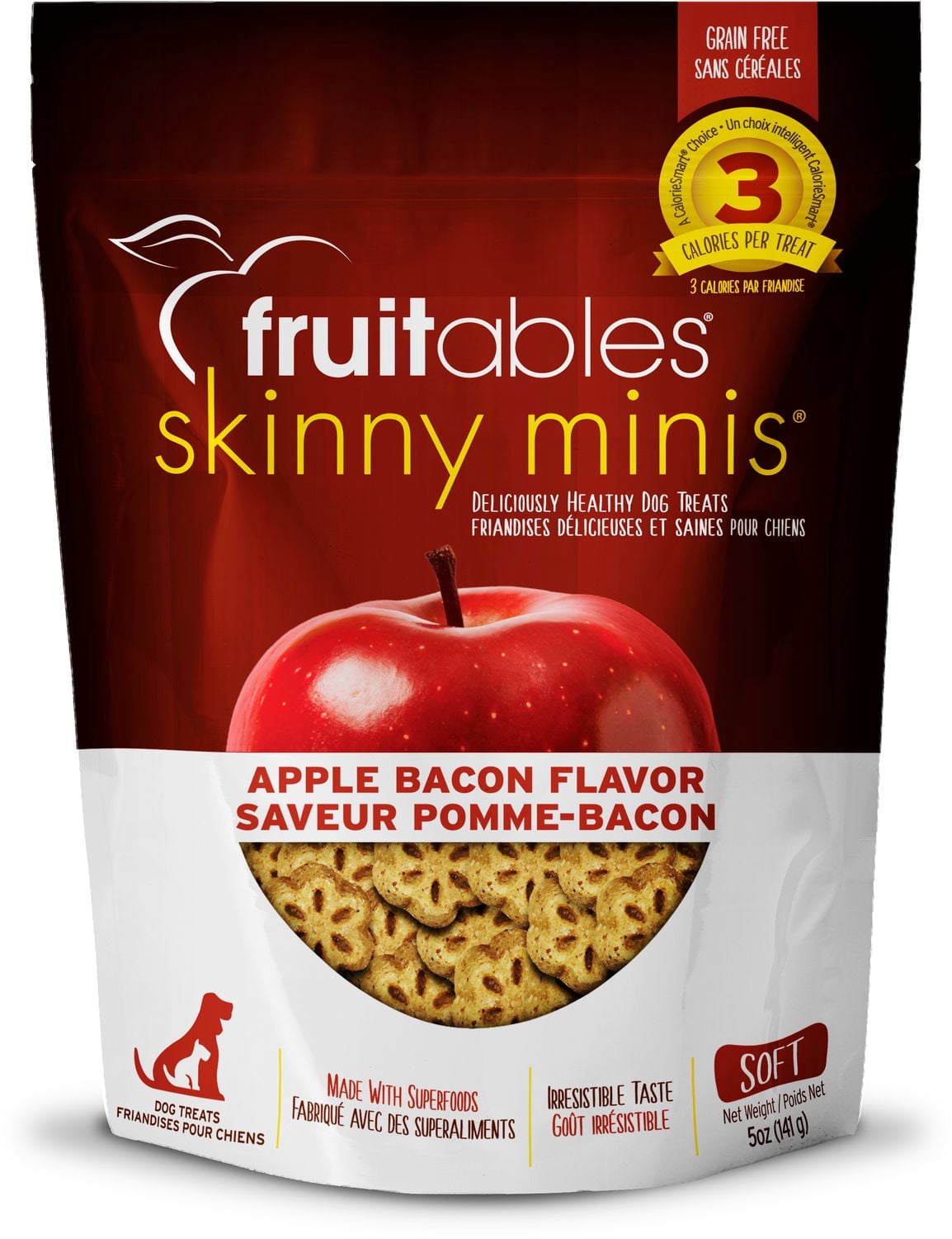 Fruitables Skinny Minis Apple Bacon Soft Dog Treats