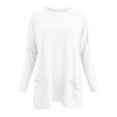 thumbnail image 5 of T-Shirts pour Femmes Décontractés Confortables en Rayonne Chandail à Manches Longues pour Femme Chandail Handstand à Manches Longues à Manches Longues Col Rond Chandail pour Femmes Coton Chandail de Compression à Manches Longues Hauts pour Femmes avec Bouffant, 5 of 5