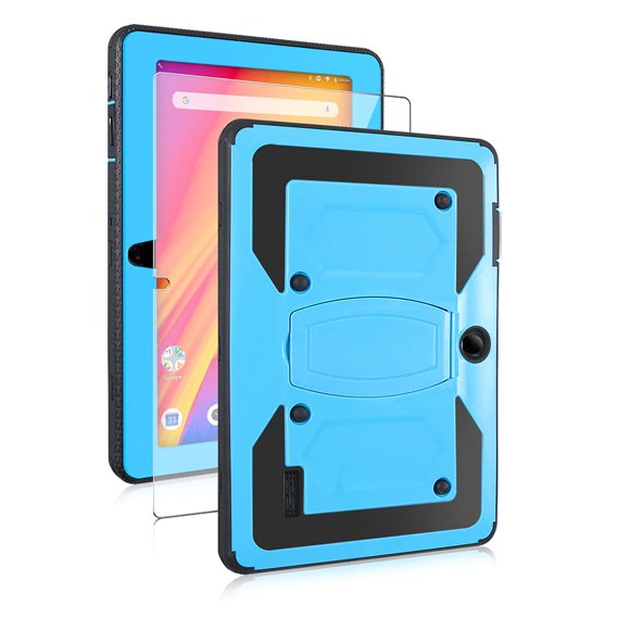 Mignova Étui pour Tablette Dragon Touch Max 10 Plus/Veidoo T10/T20/Meize K105/K106/K10110 Pouces/Flying TECH 10 Pouces /Victbing 10 Pouces/lectrus 10 Pouces/Feonal 10 Pouces+protecteur d'Écran (Bleu, 1 Paquet)