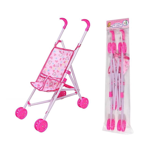 Foldable Pretend Play Doll Stroller - Imagination Booster Toy for Toddlers