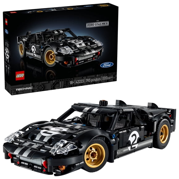 LEGO Technic 1966 Ford GT40 MKII Race Car Building Set for Adults - Collectible Car Toy W/Realistic Functions & Features for Adult Sports Car Fans, Ages 18+ - Gift Idea for Birthdays - 42223