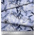 thumbnail image 2 of Soimoi Velvet Fabric Leaves Watercolor Fabric Prints By Yard 58 Inch Wide, 2 of 3