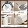 thumbnail image 4 of TIMIFIS Kitchen Appliances Coffee Mug Portable Double Layer Stainless Steel Mug with Lid and Handle Induction Heatable Insulated Coffee Mug for Travel Camping Office Storage & Organization, 4 of 7