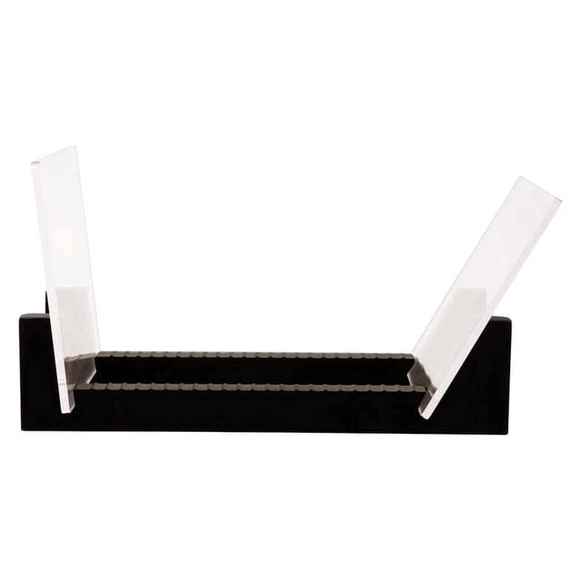 2X Vinyl Record Storage -Vinyl LP Record Rack 13.7 Inches Long -Vinyl Record Holders (Black)