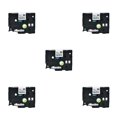 thumbnail image 3 of QualitChoice Label Printer Tape Waterproof 8 Meter Self-adhesive Shopping Mall PET Maker Ribbon Replacement for P-Touch Black on White 5Set, 3 of 6