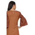 thumbnail image 5 of Moomaya Ensemble Kurta Ethnique Imprimé Palazzo à Col Rond en Coton Slub pour Femmes Grande Taille, 5 of 5