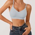 thumbnail image 3 of Kcodviy Womens Comfort Lightly Lined Compression Bra Seamless Wireless Triangle Bralette Womens Bras Front Closure Bra, 3 of 4