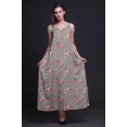 thumbnail image 4 of Bimba Robe Longue Décontractée en Rayonne à Fleurs pour Femme à Bretelles Spaghetti, Maxi d'Été, Robe Soleil - Xxx-Grand, 4 of 5