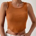 thumbnail image 2 of RKSTN Womens Tank Tops Crewneck Slim Fit Basic Solid Color Casual Summer Sleeveless Crop Tops, 2 of 9