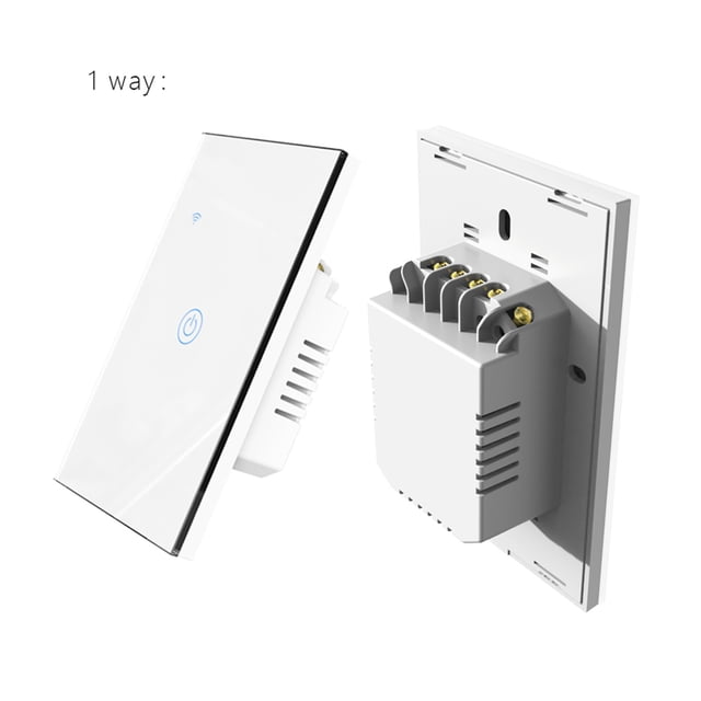 Riwcyla WiFi Panel Switch Home Smart Switch Panel LED Indicator Light Tempered Glass Panel Light Switch Work with App Wall Smart Switch