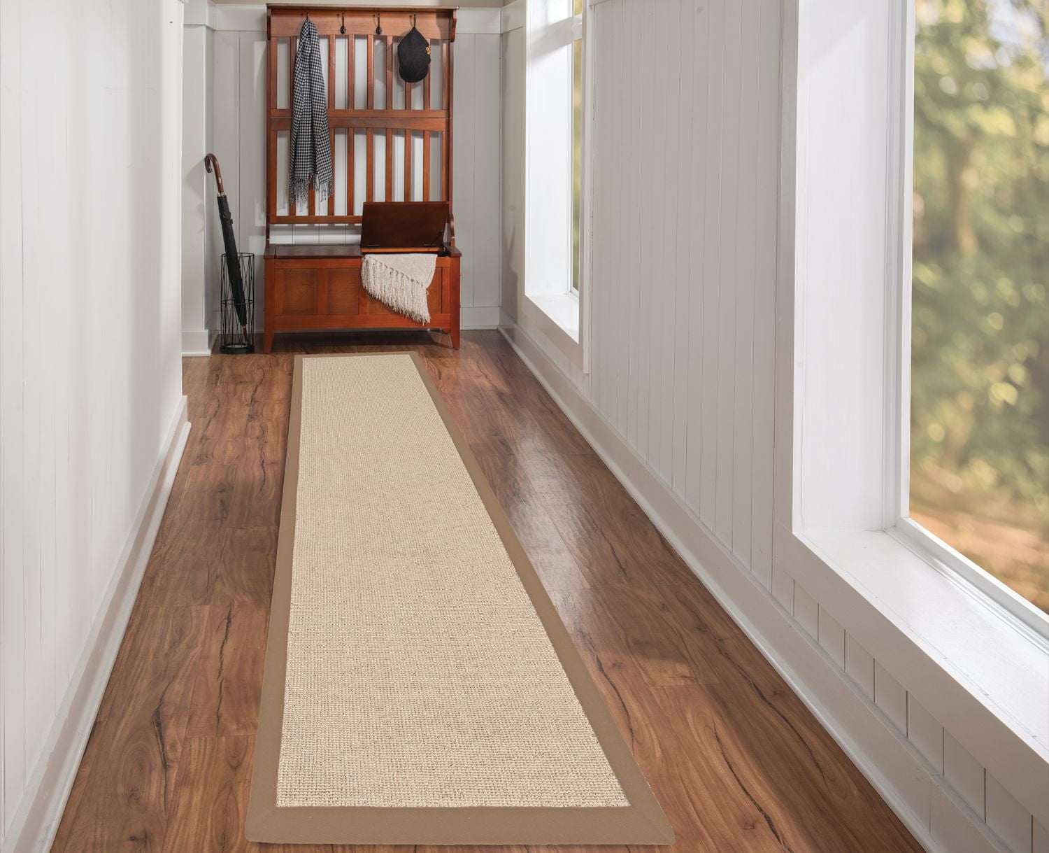 Tapis de couloir Athena naturel et beige 2 pi 6 po x 12