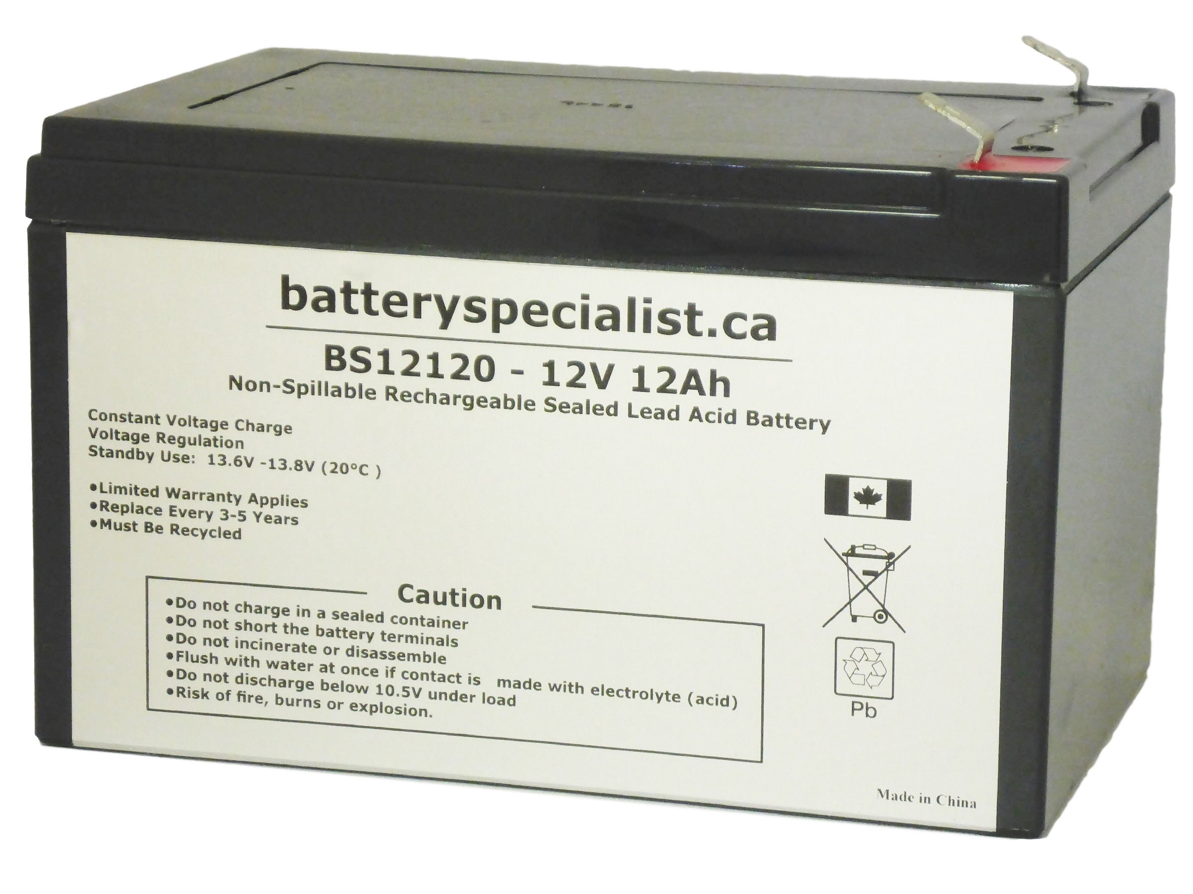 12V 12Ah Zida 350WET24VC, 350 WET 24VC Electric Scooter Battery
