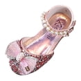 thumbnail image 2 of RXIRUCGD Chaussures Mode Été Sandales Filles Robe Performance Chaussures de Danse Paillettes Perle Maille Nœud Boucle Chaussures de Princesse, 2 of 5