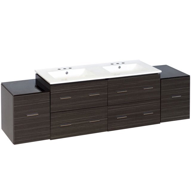Imaginations Américaines 76 po W Vanity Set Gris