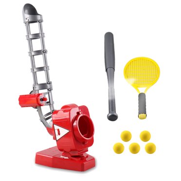 Bangcool Kids Baseball Toy Set Automatic Pitching Machine T Balls Pitcher Set for Yard