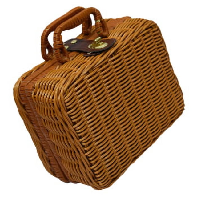 MasteelfCA 1 Pce Organisateur de Cosmétiques Tissé Étui de Rangement Vintage Étui de Rangement de Maquillage Portable