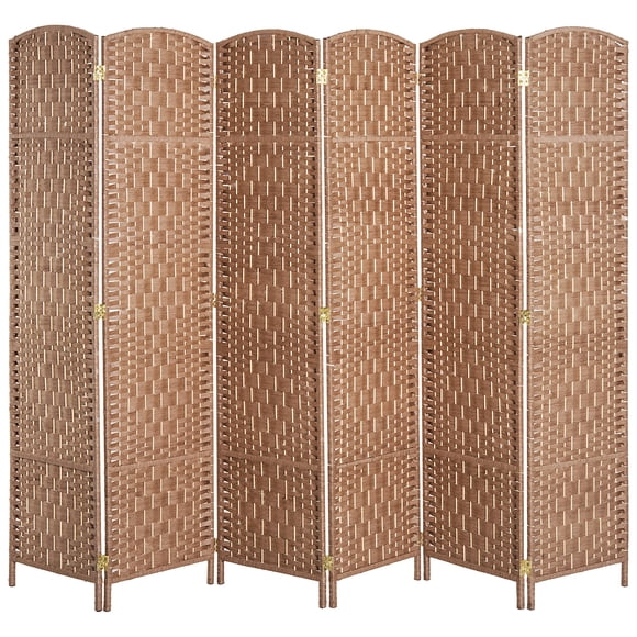 HOMCOM Cloison Pliante à 6 Panneaux Écran d'Intimité Intérieur Décoration pour la Maison