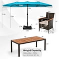 thumbnail image 3 of Costway 11 PCS Patio Dining Set with 15ft Double-Sided Patio Umbrella (Base Included) Mix Brown, 3 of 10