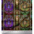 thumbnail image 1 of Soimoi Poly Georgette Fabric Stripe & Paisley Ethnic Decor Fabric Printed Yard 42 Inch Wide, 1 of 3