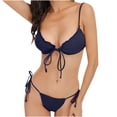 thumbnail image 1 of Birdeem Ensembles de Bikinis à Bretelles Larges Décontractés Mode Couleur Unie pour Femmes, 1 of 6