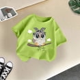 thumbnail image 4 of Hauts pour Filles Imprimé Mignon Col Rond Manches Courtes Tee Été Mode Ample Vêtements pour Tout-Petits Filles Vert 10-12 Ans, 4 of 4