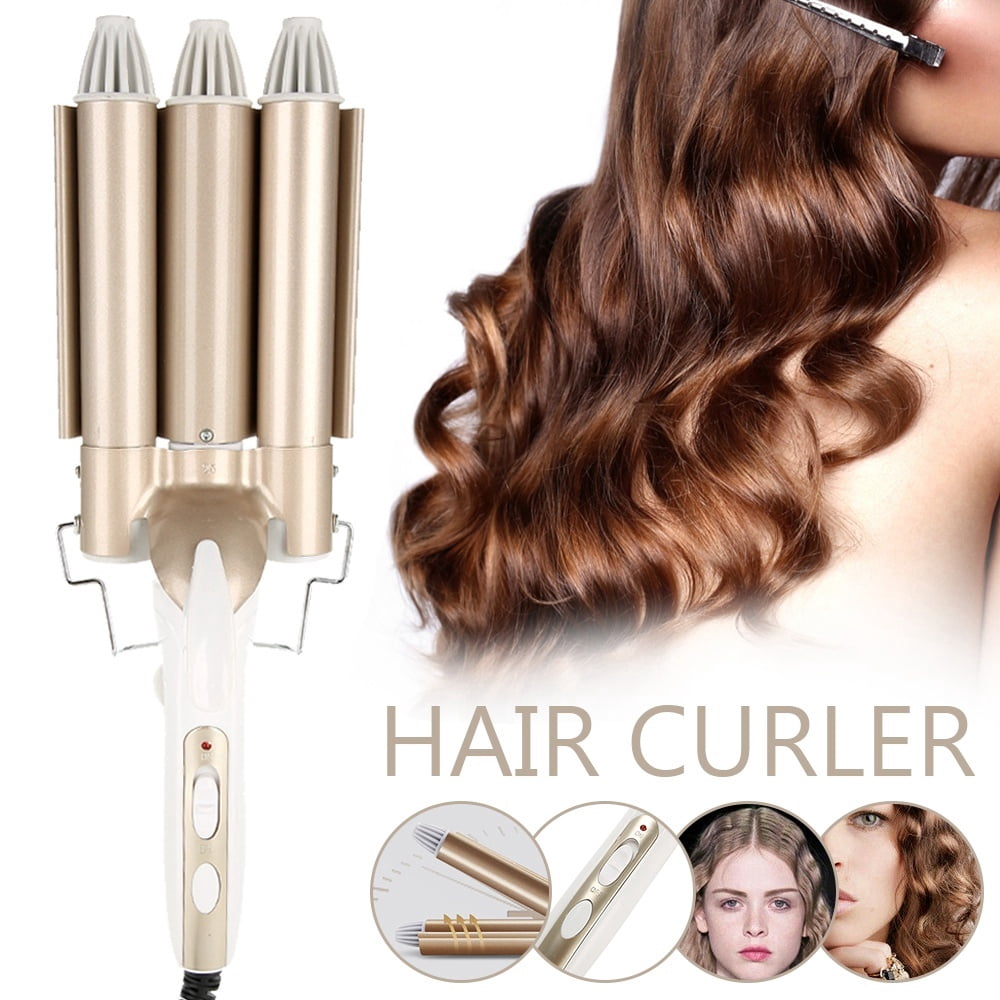 Curling Iron, Hair Crimper for Wavy Roll, 25mm Tourmaline Hair Curling Wand