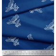 thumbnail image 3 of Soimoi Cotton Voile Fabric Bird Block Print Fabric by The Yard 56 Inch Wide, 3 of 3