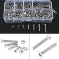 thumbnail image 2 of Nuts Kit, With Box High Hardness Durable 260pcs Flat Head Screw, Easy To Carry Hex Socket  For Machinery Industry Electronics Construction, 2 of 8