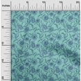 thumbnail image 2 of oneOone Rayon Turquoise Blue Fabric Floral Fabric For Sewing Printed Craft Fabric By The Yard 56 Inch Wide, 2 of 4