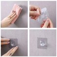 thumbnail image 2 of 20X Crochets Autocollants Solides Collants Robustes pour Mur Sans Joint Crochets Transparents, 2 of 9