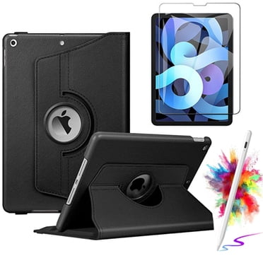 Case With Screen Protector With Stylus Pen for New iPad (A16) 11th Generation 2025/ 10th Generation 2022, iPad 11 inch/ 10.9 inch Soft TPU Translucent Frosted Back Cover, Black