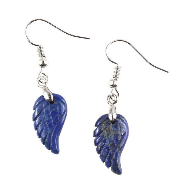 1 Pair Pearl Earring Ear Stud Sweet Gift Exquisite Attractive Beautiful Long-lasting Rustproof Carved Crystal Angel Wing Type 4