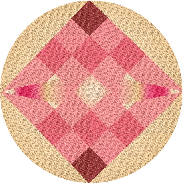 Ahgly Company Tapis d'Intérieur Ronds Transitionnels Jaunes Lavables à la Machine, 3 Pieds Rond