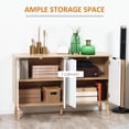 thumbnail image 4 of HOMCOM Buffet de 47 Pouces, Armoire Buffet avec Tablettes Ajustables, Naturel, 4 of 10