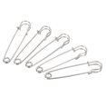 thumbnail image 1 of Uxcell Safety Pins 2.95 inch Large Metal Sewing Pins Silver Tone 20Pcs, 1 of 5