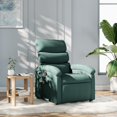 thumbnail image 1 of vidaXL Massage Recliner Chair Dark Green Fabric, 1 of 5