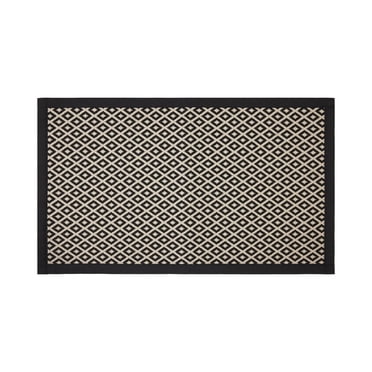 Tapis de cuisine d'intérieur Better Homes & Gardens Black & White Diamond 20" x 34" - 65 % polypropylène, 35 % polyester