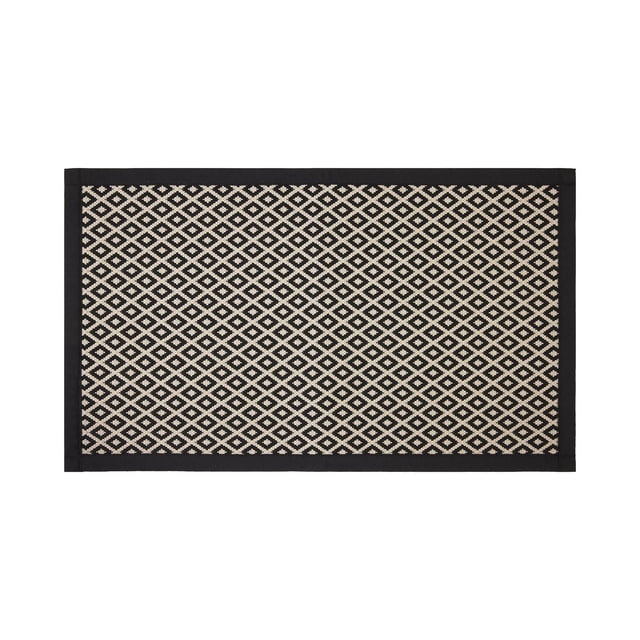 Better Homes & Gardens Black & White Diamond 20" x 34" Indoor Kitchen Rug - 65% Polypropylene, 35% Polyester