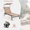 thumbnail image 2 of Gymax Lot de 2 Fauteuils Inclinables à 6 Positions pour l'Extérieur, Chaise Longue Inclinable Réglable pour le Bord de la Piscine, 2 of 10