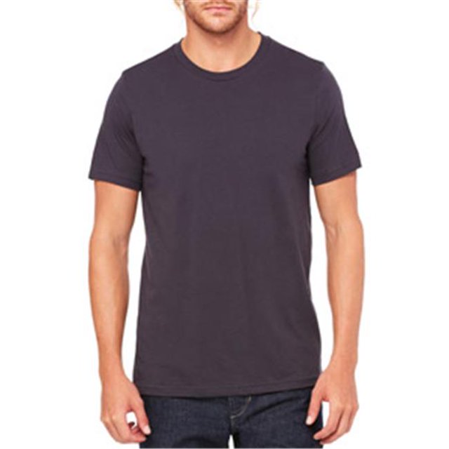 Bella Canvas Men`s 3001c, 4XL, Dark Grey