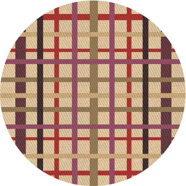 Ahgly Company Tapis Rond Lavable en Machine Intérieur Transitionnel Marron Rouge, 3 Pieds Rond