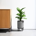 thumbnail image 4 of Veradek Mason Series Raised Demi 12" Plastic-Stone Planter with Stand - Gray/Black, 4 of 9
