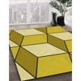 thumbnail image 3 of Ahgly Company Tapis d'Intérieur Lavables en Machine, Carrés de Transition, Jaune Vif, 3' Carré, 3 of 7
