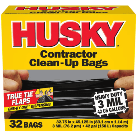Husky Contractor Clean-Up Bags, 158 L Capacity (32-Count) - Walmart.ca
