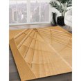 thumbnail image 3 of Ahgly Company Tapis de Zone Carré Transitionnel Néon Orange Lavable en Machine, 4 Pieds Carré, 3 of 7